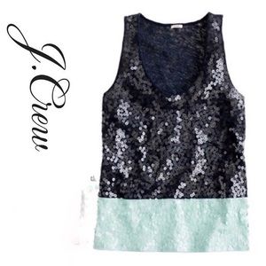 JCrew BNWOT Colour Block Sequin Tank